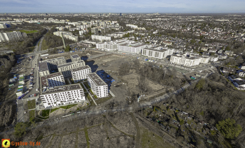 30.01.2024 - Baustelle Alexisquartier und Pandion Verde in Neuperlach