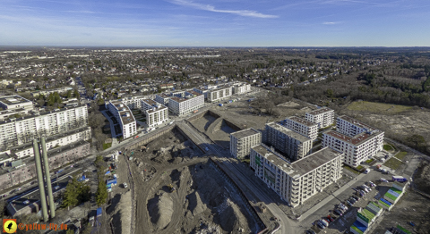 30.01.2024 - Baustelle Alexisquartier und Pandion Verde in Neuperlach