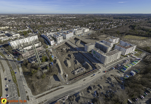 30.01.2024 - Baustelle Alexisquartier und Pandion Verde in Neuperlach