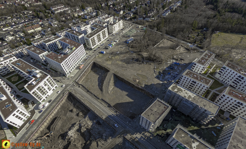 30.01.2024 - Baustelle Alexisquartier und Pandion Verde in Neuperlach