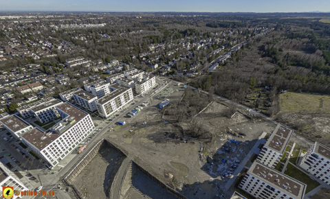 30.01.2024 - Baustelle Alexisquartier und Pandion Verde in Neuperlach