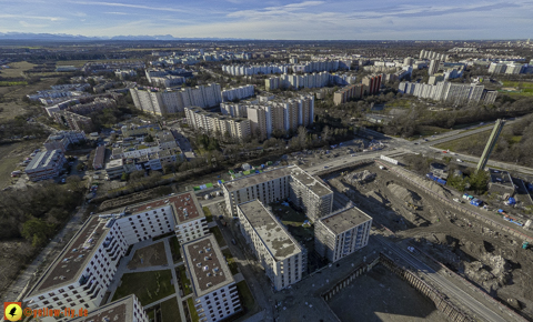 30.01.2024 - Baustelle Alexisquartier und Pandion Verde in Neuperlach