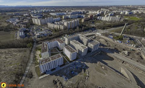 30.01.2024 - Baustelle Alexisquartier und Pandion Verde in Neuperlach