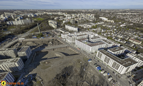 30.01.2024 - Baustelle Alexisquartier und Pandion Verde in Neuperlach