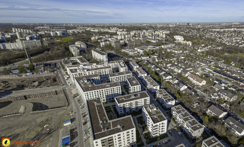 30.01.2024 - Baustelle Alexisquartier und Pandion Verde in Neuperlach