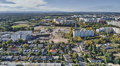 08.10.2020 - Baustelle zur neuen Grundschule am Karl-Marx-Ring in Neuperlach 
