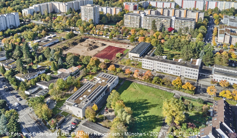 08.10.2020 - Baustelle zur neuen Grundschule am Karl-Marx-Ring in Neuperlach 