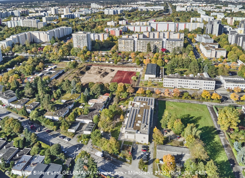 08.10.2020 - Baustelle zur neuen Grundschule am Karl-Marx-Ring in Neuperlach 