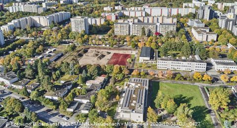 08.10.2020 - Baustelle zur neuen Grundschule am Karl-Marx-Ring in Neuperlach 