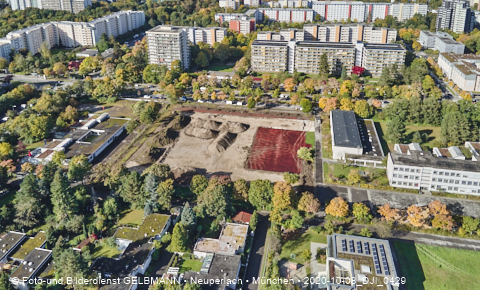 08.10.2020 - Baustelle zur neuen Grundschule am Karl-Marx-Ring in Neuperlach 