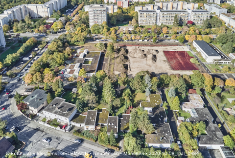 08.10.2020 - Baustelle zur neuen Grundschule am Karl-Marx-Ring in Neuperlach 