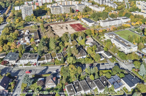 08.10.2020 - Baustelle zur neuen Grundschule am Karl-Marx-Ring in Neuperlach 