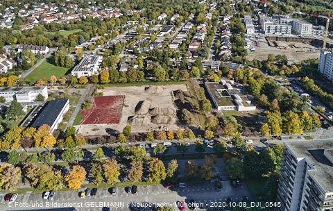 08.10.2020 - Baustelle zur neuen Grundschule am Karl-Marx-Ring in Neuperlach 