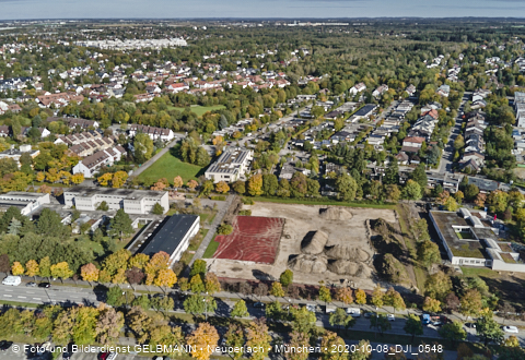 08.10.2020 - Baustelle zur neuen Grundschule am Karl-Marx-Ring in Neuperlach 