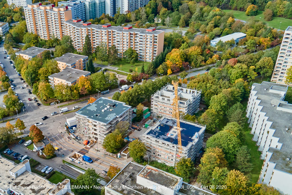 09.10.2020 - Aufstockungsbaustelle Oskar-Maria-Graf-Ring und Annette-Kolb-Anger