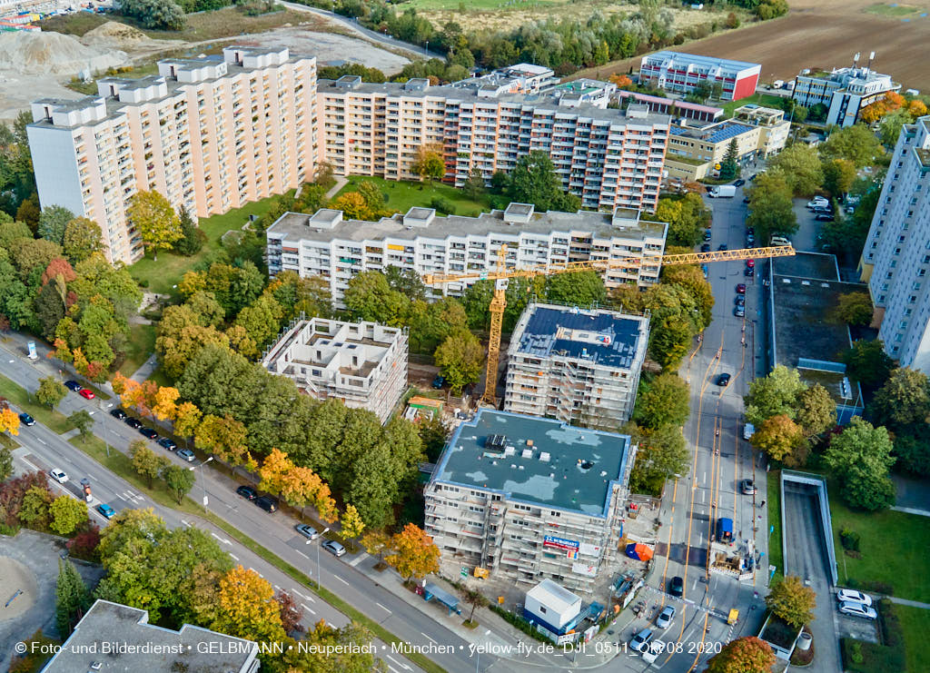 09.10.2020 - Aufstockungsbaustelle Oskar-Maria-Graf-Ring und Annette-Kolb-Anger