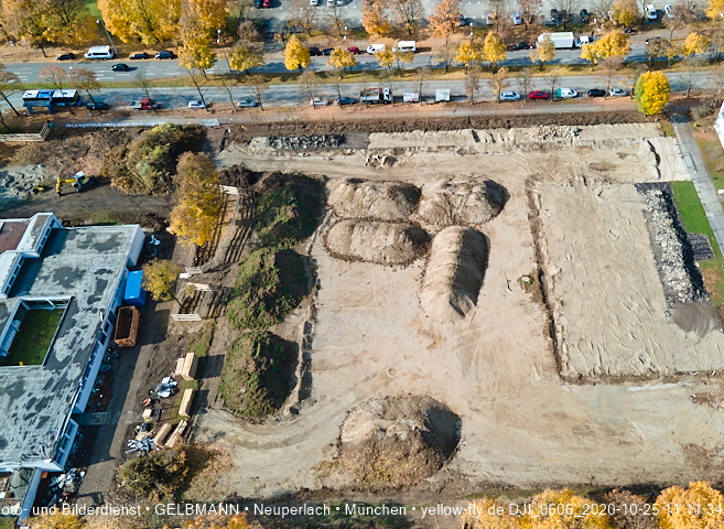 25.10.2020 - Baustelle zur neuen Grundschule am Karl-Marx-Ring