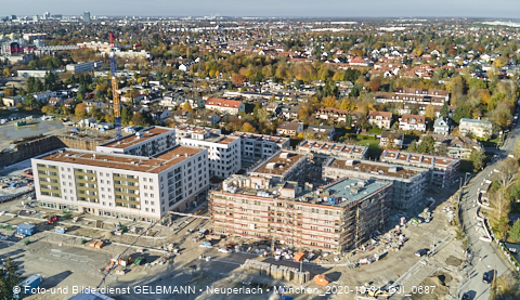 31.10.2020 - DEMOS-Baustelle und BayernHeim-Baustelle Alexiqauartier in Neuperlach