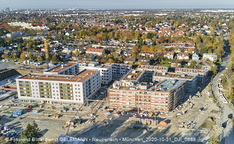 31.10.2020 - DEMOS-Baustelle und BayernHeim-Baustelle Alexiqauartier in Neuperlach