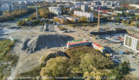 31.10.2020 - DEMOS-Baustelle und BayernHeim-Baustelle Alexiqauartier in Neuperlach