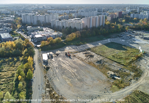 31.10.2020 - DEMOS-Baustelle und BayernHeim-Baustelle Alexiqauartier in Neuperlach