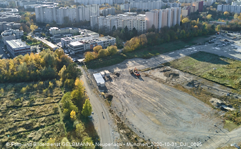 31.10.2020 - DEMOS-Baustelle und BayernHeim-Baustelle Alexiqauartier in Neuperlach