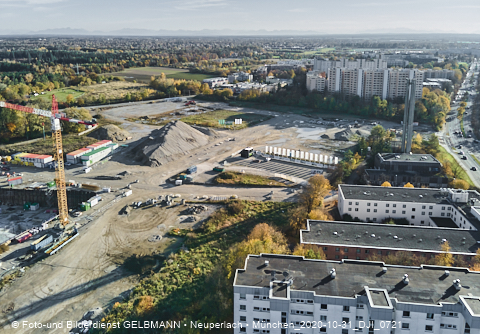 31.10.2020 - DEMOS-Baustelle und BayernHeim-Baustelle Alexiqauartier in Neuperlach