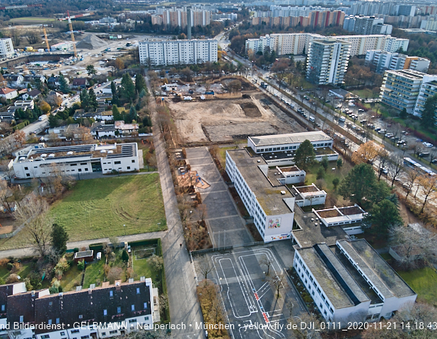21.11.2020 - Baustelle Grundschule am Karl-Marx-Ring in Neuperlach