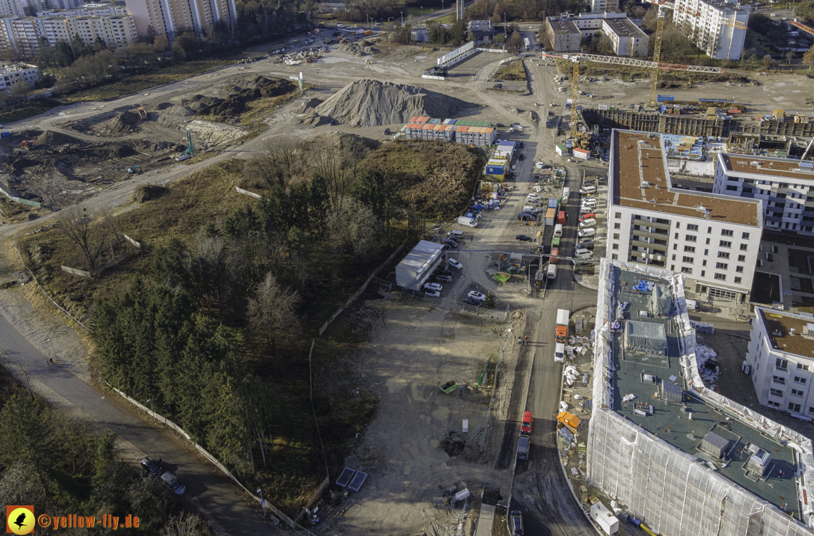 14.12.2020 - Baustelle Alexisquartier und PandionVerde in Neuperlach
