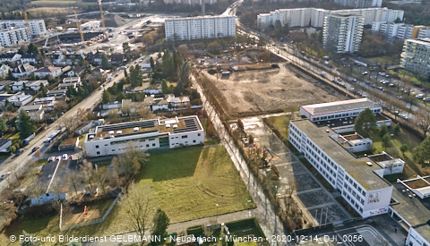 14.12.2020 - die Baustelle zur neuen Grundschule in Neuperlach