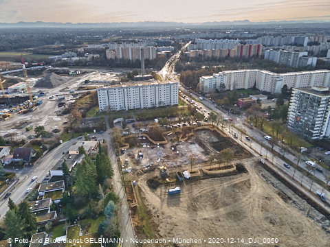 14.12.2020 - die Baustelle zur neuen Grundschule in Neuperlach
