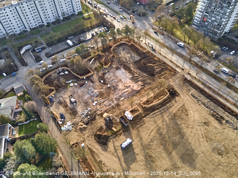 14.12.2020 - die Baustelle zur neuen Grundschule in Neuperlach