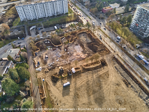 14.12.2020 - die Baustelle zur neuen Grundschule in Neuperlach
