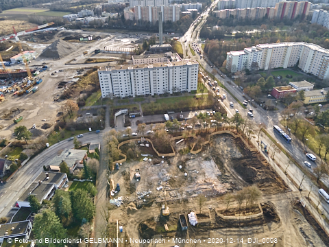 14.12.2020 - die Baustelle zur neuen Grundschule in Neuperlach