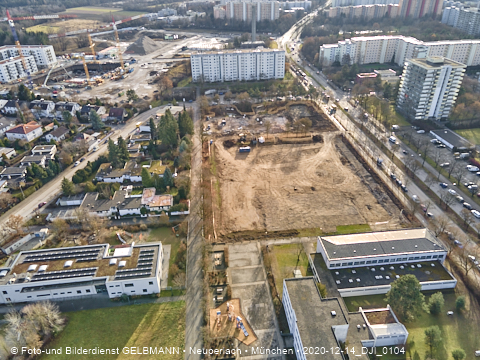 14.12.2020 - die Baustelle zur neuen Grundschule in Neuperlach