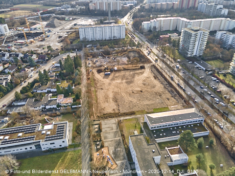 14.12.2020 - die Baustelle zur neuen Grundschule in Neuperlach