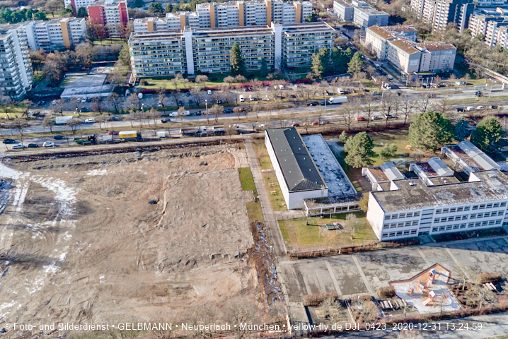 31.12.2020 - Baustelle Grundschule am Karl-Marx-Ring in Neuperlach