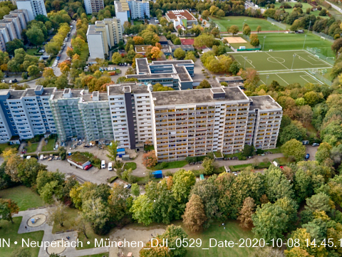 Grosse Fassadensanierung in der Wohnanalge am Annette-Kolb-Anger in Neuperlach
