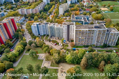 Grosse Fassadensanierung in der Wohnanalge am Annette-Kolb-Anger in Neuperlach