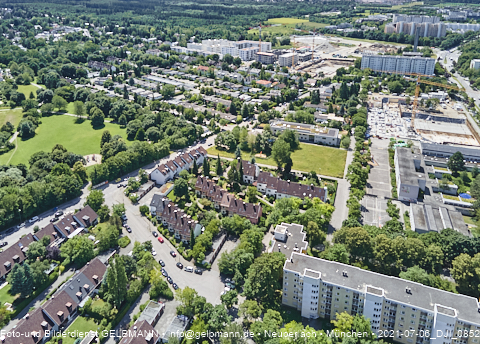 06.07.2021- Grundschule und Alexisquartier am Karl-Marx-Ring und Umgebung in Neuperlach