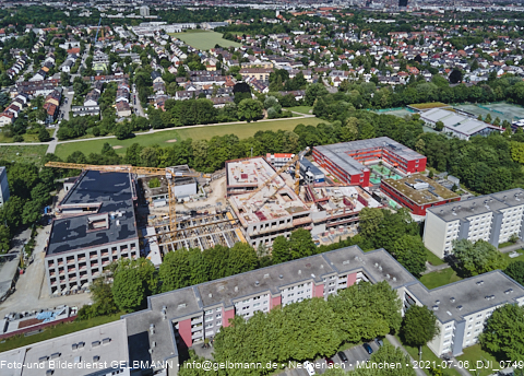 06.07.2021- Schule am Strehleranger mit Ostpark und Umgebung in Neuperlach