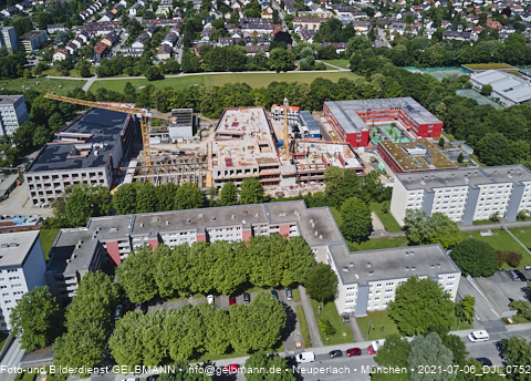 06.07.2021- Schule am Strehleranger mit Ostpark und Umgebung in Neuperlach
