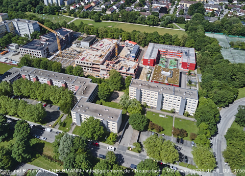 06.07.2021- Schule am Strehleranger mit Ostpark und Umgebung in Neuperlach