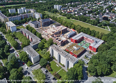 06.07.2021- Schule am Strehleranger mit Ostpark und Umgebung in Neuperlach