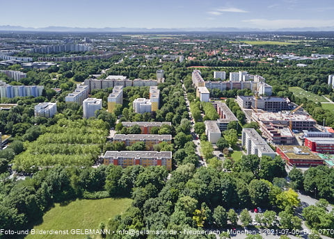 06.07.2021- Schule am Strehleranger mit Ostpark und Umgebung in Neuperlach