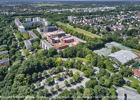 06.07.2021- Schule am Strehleranger mit Ostpark und Umgebung in Neuperlach