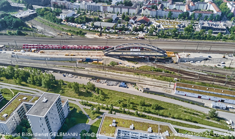 21.07.2021- Hirschgarten Stammstrecke 2 - die Brückenverschiebung