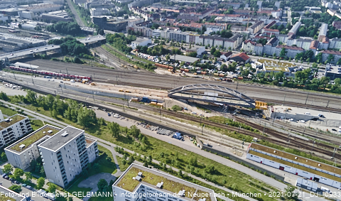 21.07.2021- Hirschgarten Stammstrecke 2 - die Brückenverschiebung