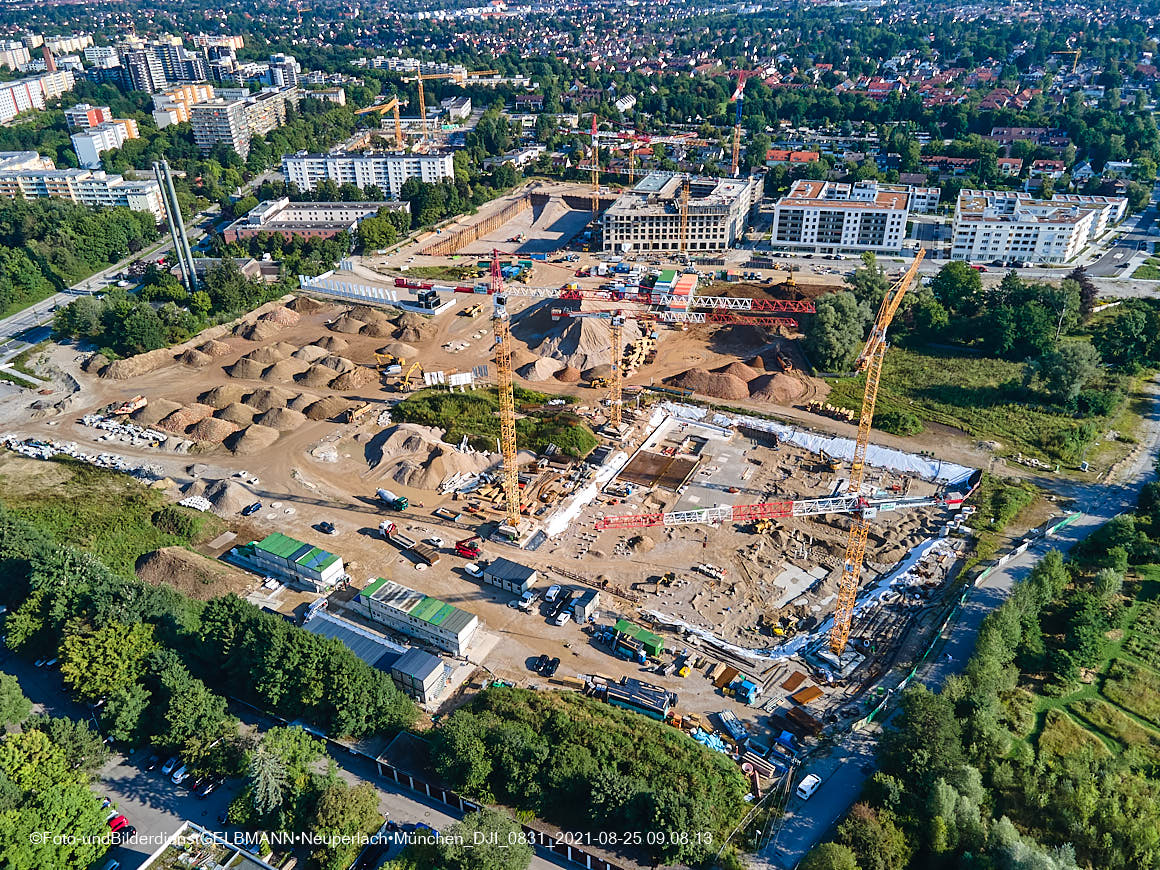 25.08.2020 - Luftaufnahmen vom Alexisquartier in Neuperlach in nördlicher Richtung