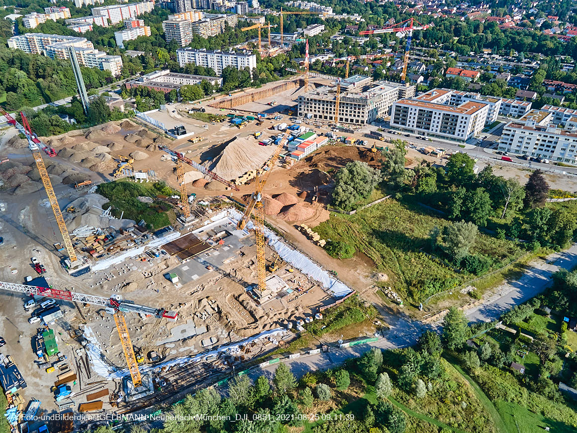 25.08.2020 - Luftaufnahmen vom Alexisquartier in Neuperlach in nördlicher Richtung